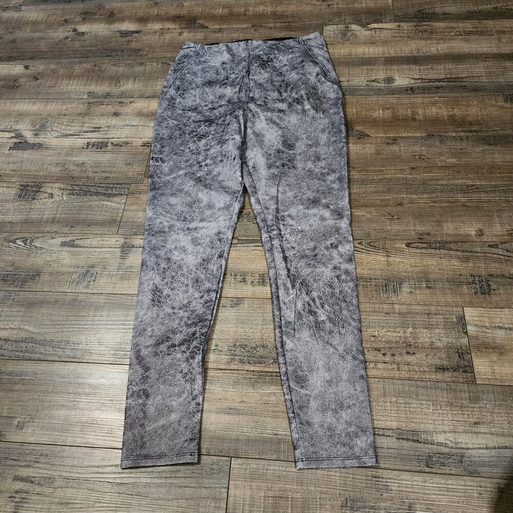 Lysse Size Large faux leather pants gray 2464